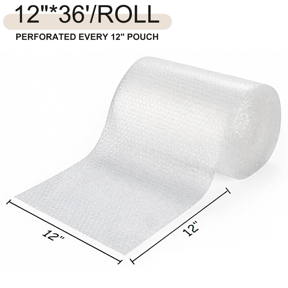 Bubble Cushioning Wrap Rolls-2 Pack 12 Inch x 36 ft- Bubble Wrap