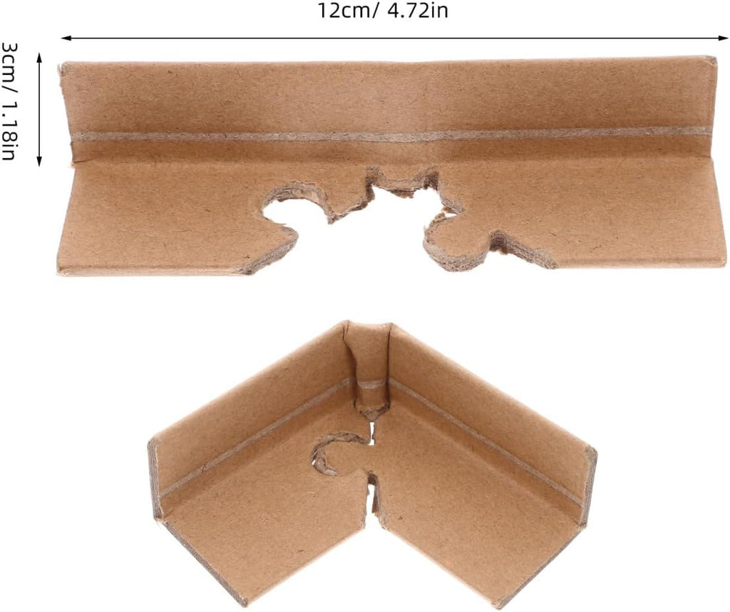 Paper Packaging Edge Protectors 20pcs Three Sided Corner Guards for Cartons