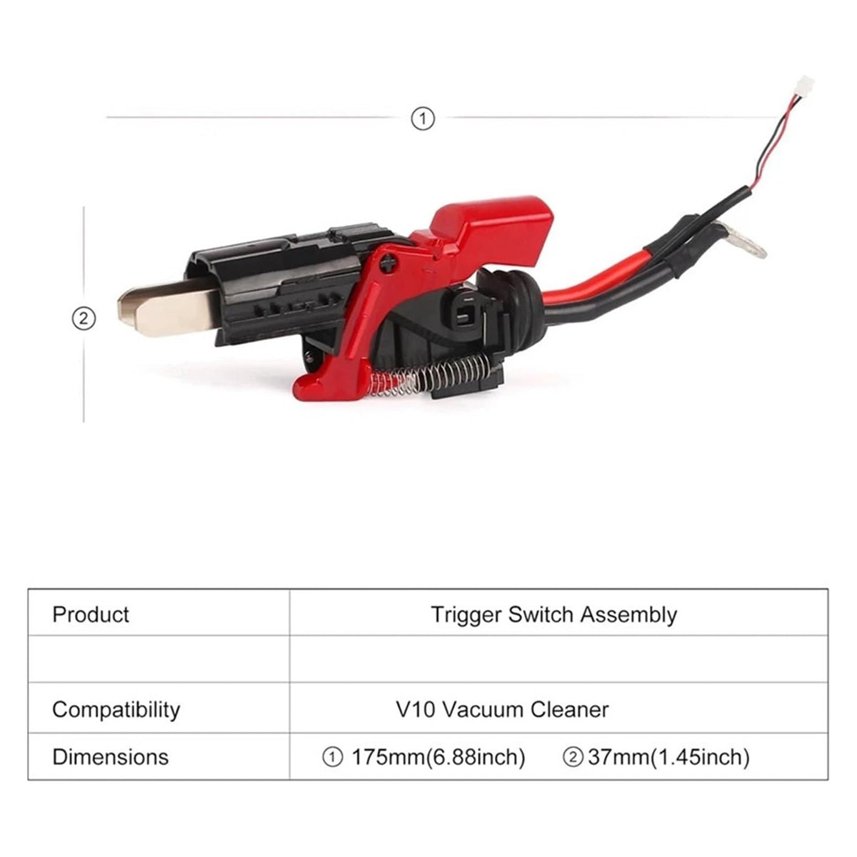 Power Button Replacement Parts,Compatible For Dyson,V10 SV12 Vacuum Cleaner Trigger Switch Assembly