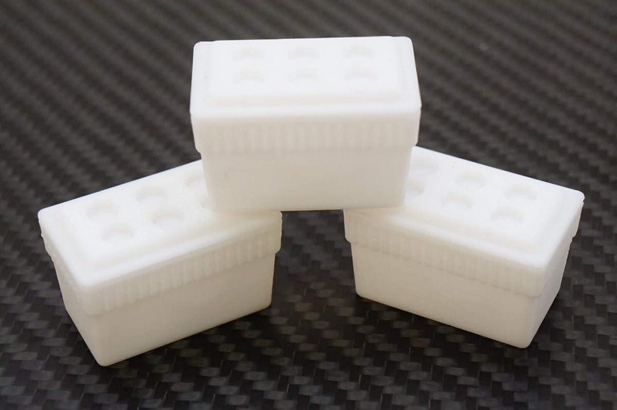 1/10 Scale RC Crawler Accessory - White Foam Styrofoam Cooler for Drinks 3-Pack