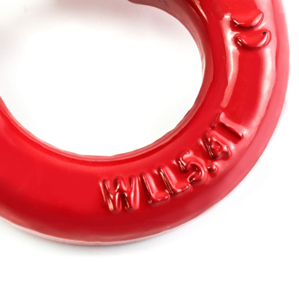 QWORK G80 Alloy Steel Hammerlock Coupling Link Connecting Link, 1/2", Red Painted, 12000 lbs Working Load Limit,2 Pack