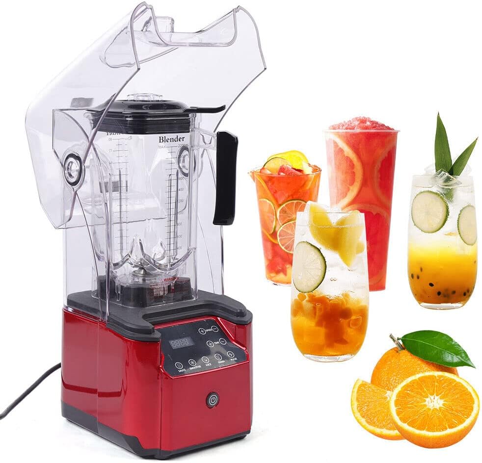 Professional Commercial Blender, Soundproof Cover Blender With Shield Quiet Sound Enclosure For Crushing Ice