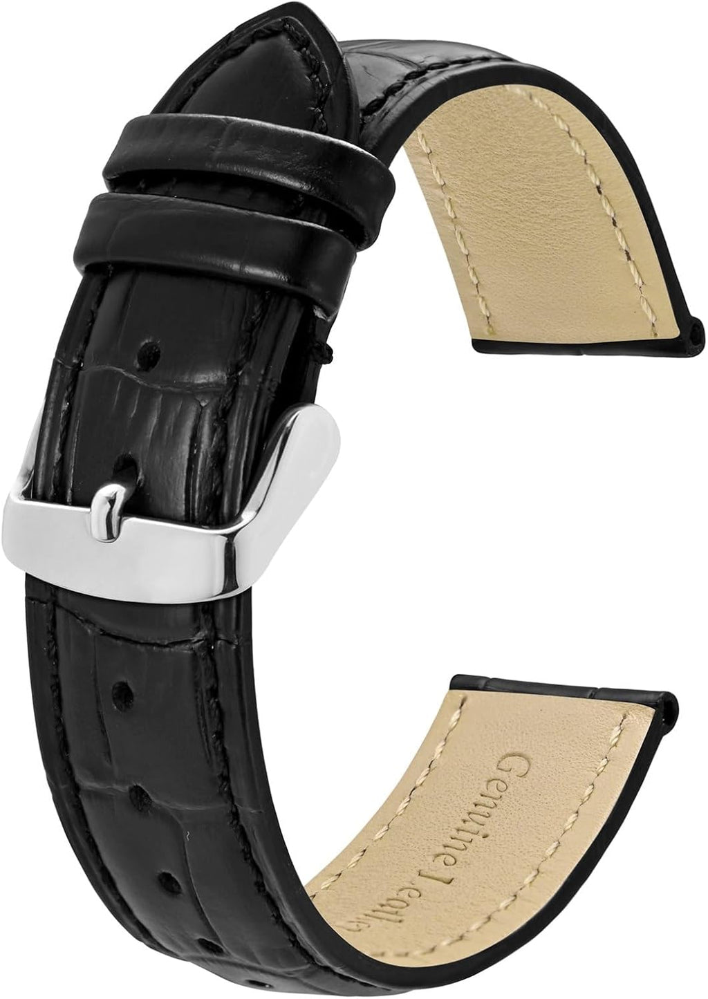 Watch Bands, Alligator Embossed Leather Watch Straps, Band Width- 18mm 19mm 20mm 22mm 24mm 26mm