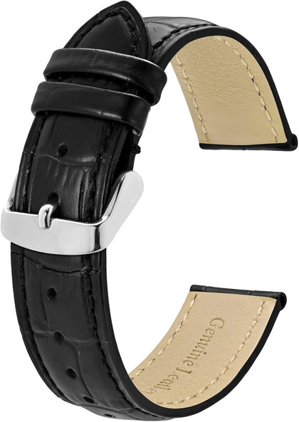 Watch Bands, Alligator Embossed Leather Watch Straps, Band Width- 18mm 19mm 20mm 22mm 24mm 26mm