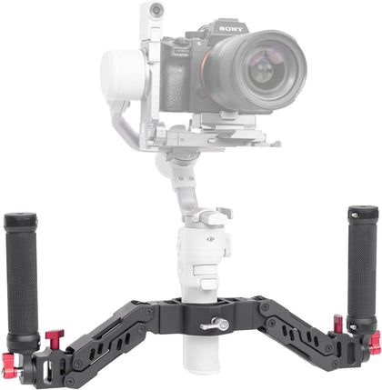 DIGITALFOTO Ares Z Axis Spring Gimbal Dual Handle,Damping Detachable Dual Grip Compatible with Crane 2, DJI RS2/RS3