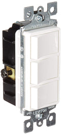 Leviton 15 Amp, 120 Volt, Decora Single-Pole, AC Combination Switch, Commercial Grade, Non-Grounded, 1755-W, White