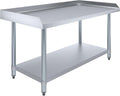 24 x 48 in. Stainless Steel Equipment Stand, 24 in. High - NSF 18-Gauge Top with Undershelf & Adjustable Feet |