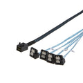 CableCreation Internal Mini SAS (SFF-8643 Host)-4X SATA (Target)Angle Cable