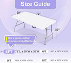 6FT Spandex Table Cover, Stretch Fitted Tablecloth, Black