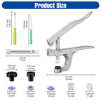 T5 Snap Button Kit Snap Fasteners Kit - Single Layer Fabric Only