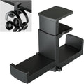 Dual Headphone Stand Holder - EURPMASK 2 in 1 PC Gaming Headset Hooks, 360 Degree Rotating Headphone Hanger with