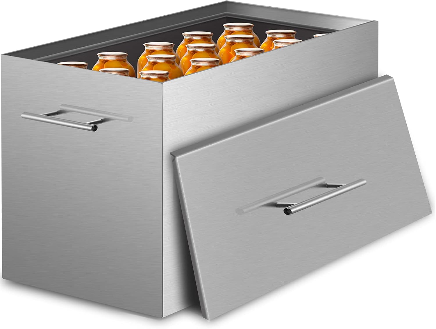 15 Quart Water Bath Canner - Stove Top Canning Pot with 2 Canning Racks, 304 Food Grade Stainless Steel, Flat Bottom