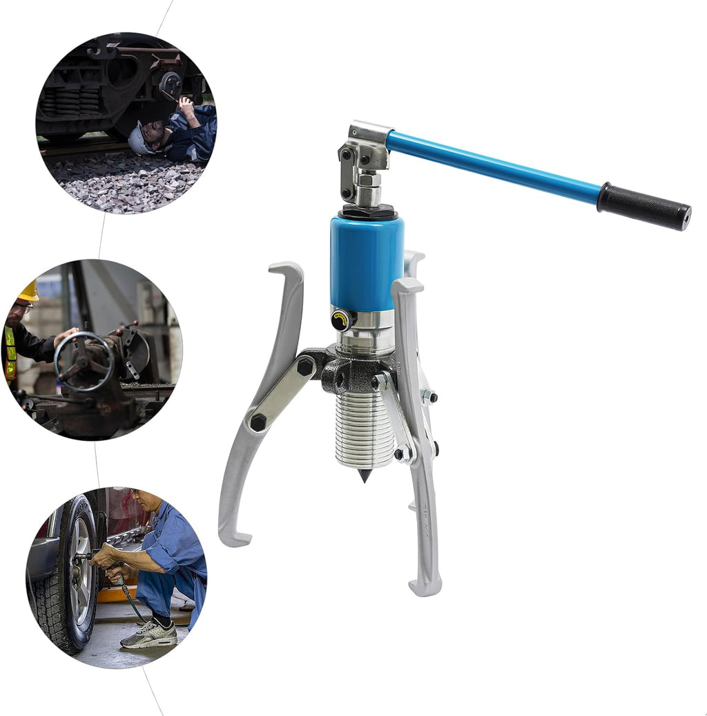 Hydraulic Gear Puller Set Wheel Bearing Puller Kit, 20 Ton 2 or 3 Jaws Pulling Separator with Carrying Case, Wheel