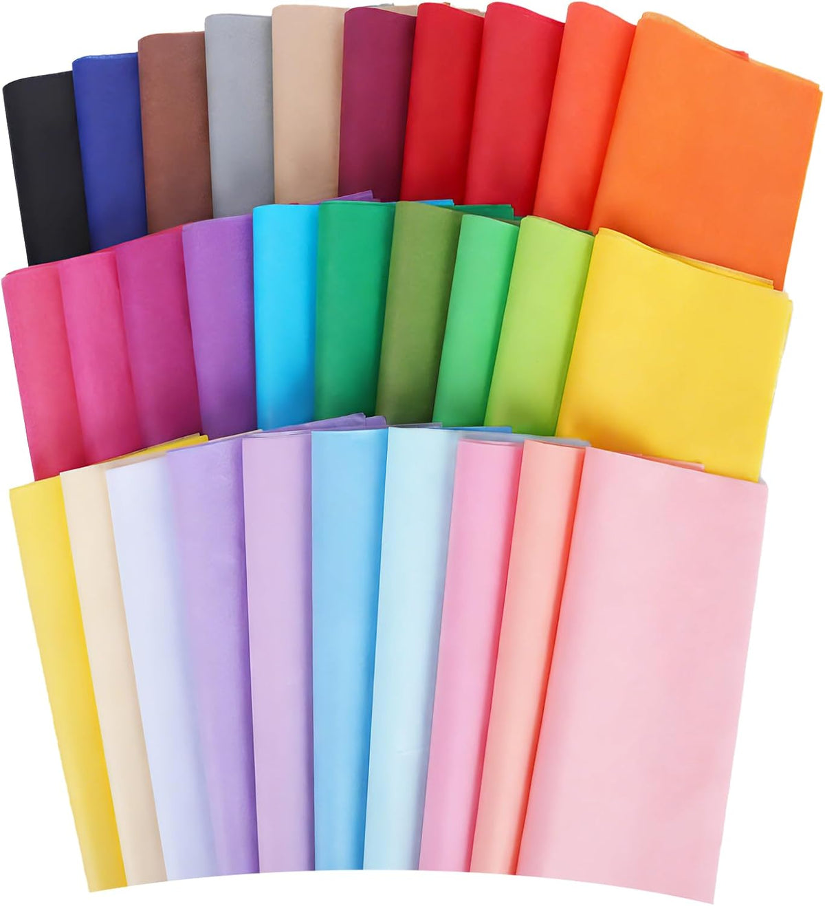 300 Sheets Colored Tissue Paper Bulk 30 Colors 14x10 Inch