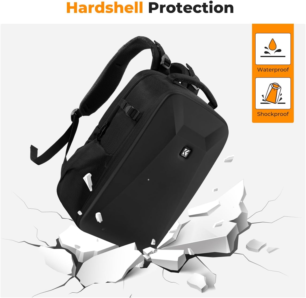 Camera Backpack,Hardshell Photography DSLR Camera Bag | 15-15.6 Inch Laptop Compartment, Waterproof, Hard Shell