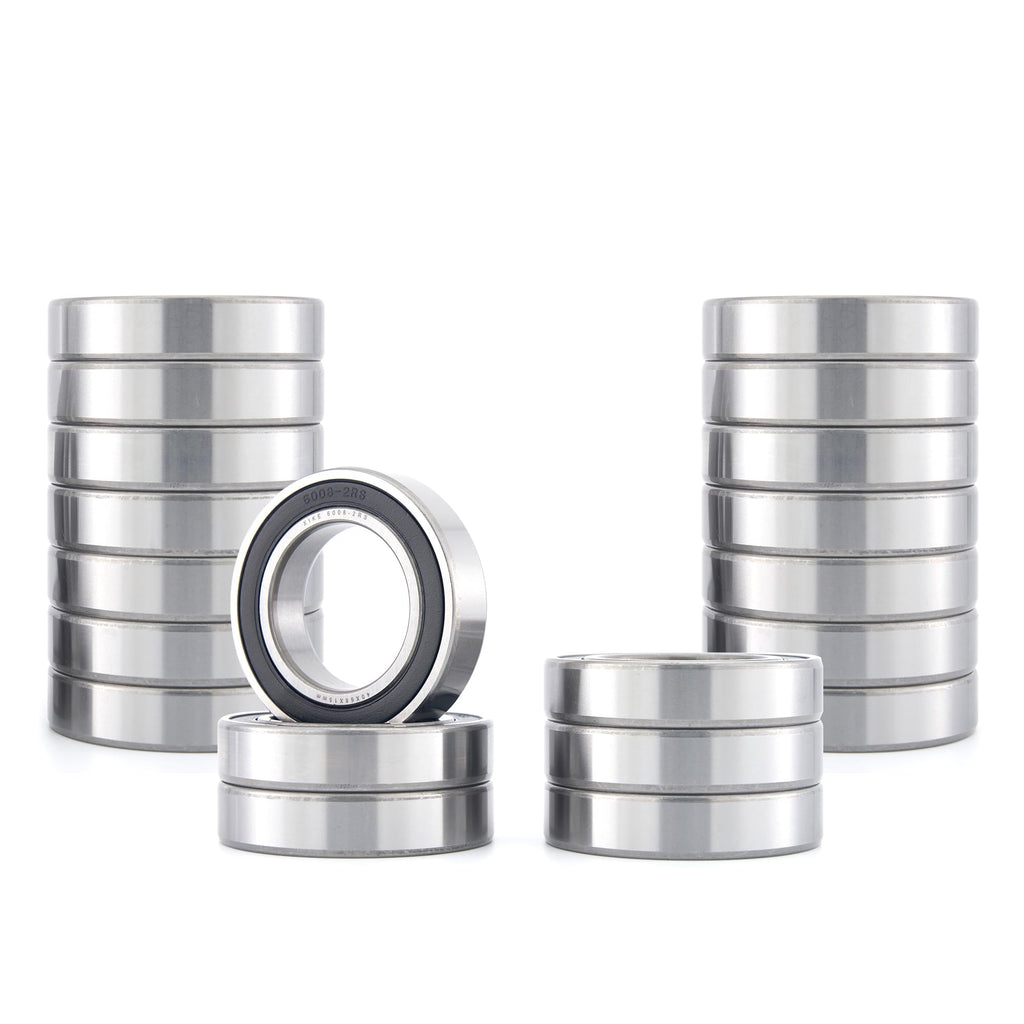 XIKE 6008-2RS Sealed Deep Groove Ball Bearings, 40x68x15 mm, 20-Pack
