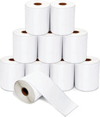 4" X 130 ft Direct Thermal Continuous Feed Labels (10 Rolls)