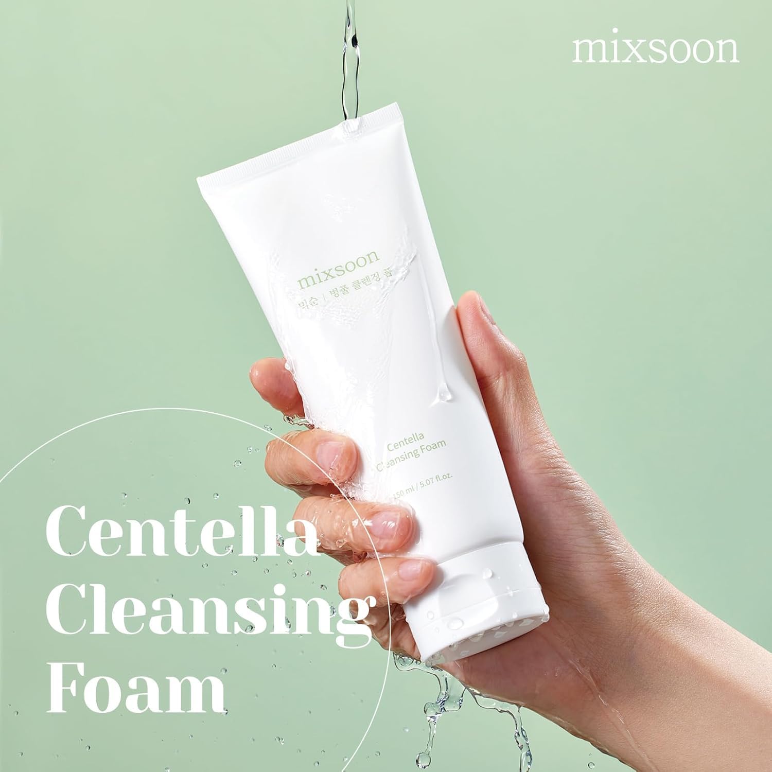 Centella Cleansing Foam Face Wash with Cica, Low pH Cleansing and Soothing for Face, Hydrating Formula 150ml / 5.07