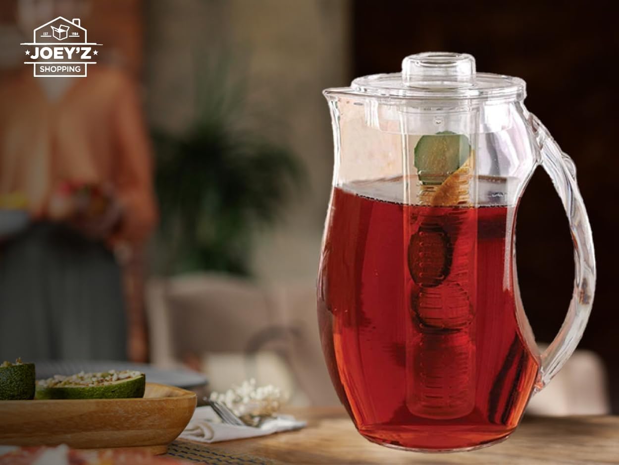 Large Fruit Infuser Water Pitcher (2.9 Quart/93 Oz) – Shatterproof Acrylic | BPA Free - Infusion Jug for Iced Tea