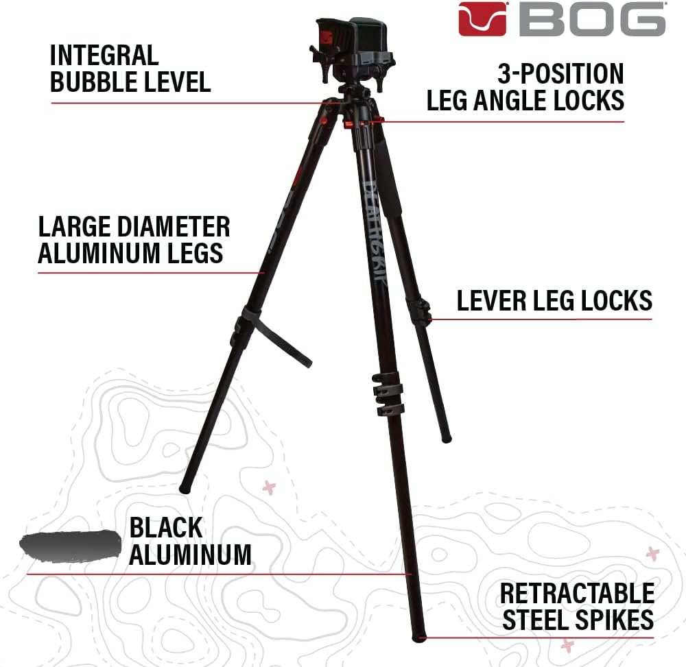 DeathGrip Hunting Tripod, 7"-59", Lightweight, Gun Clamp, Shooting Rest