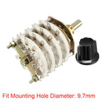 uxcell 4P8T 4 Pole 8 Position 4 Deck Rotary Switch Selector with Knob
