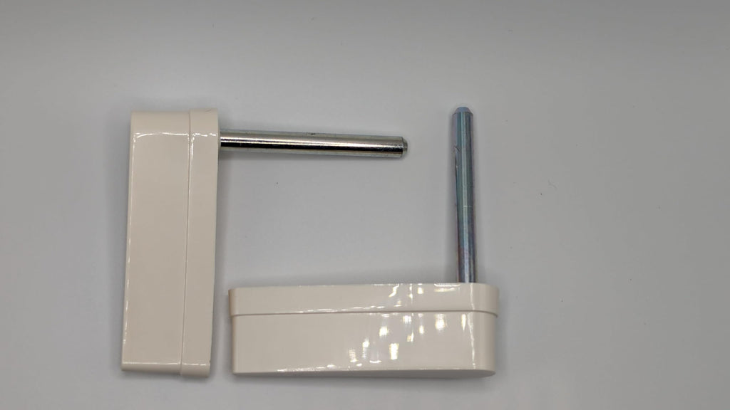 Flipper Bat and Shaft Assembly, No Logo, 3 inch, Plain (White, 2 Pack)