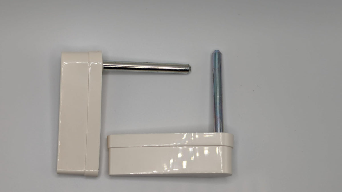 Flipper Bat and Shaft Assembly, No Logo, 3 inch, Plain (White, 4 Pack)