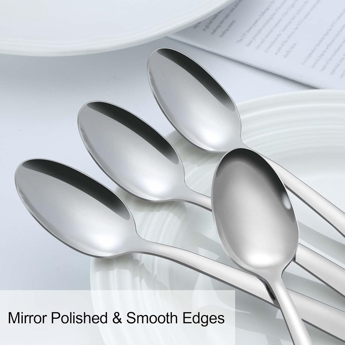 36 Pieces Teaspoons Set (6.2 inch), Spoon Silverware, Stainless Steel Tea Spoons, Mirror Polished Small Teaspoon