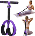 Upgraded Pedal Resistance Band with Comfort Grip Handle, Soft Padded Foot Straps & Thickened Latex Tubes | 55LBS
