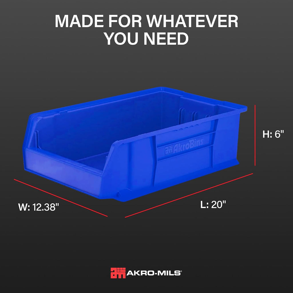 30280 Super-Size AkroBins Plastic Storage Bins, Space-Saving Stackable Bins for Garage, Classroom, Warehouse