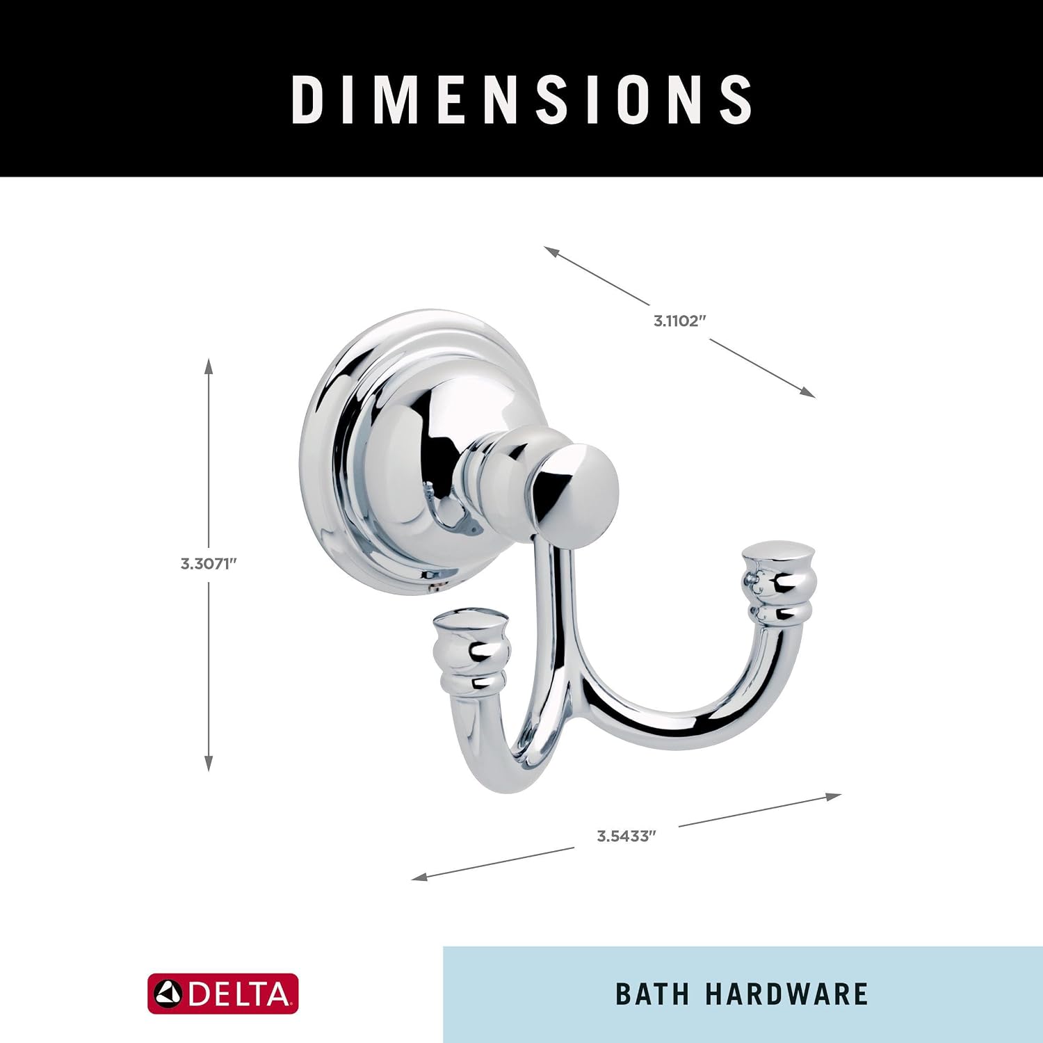 Faucet AUB35-PC Aubrey Robe Hook, Chrome