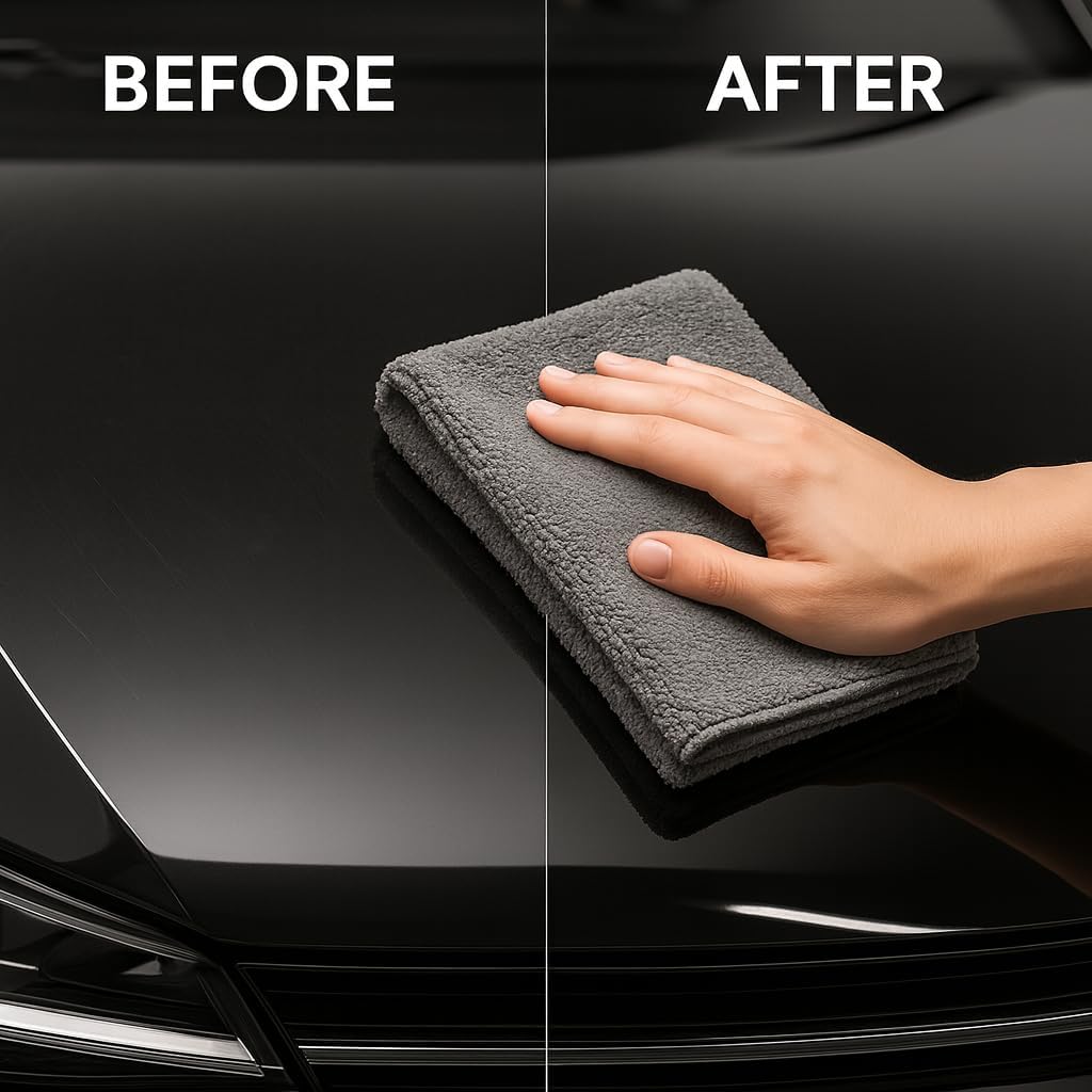 Paks - Edgeless Microfiber Towels 4-Pack - Car Detailing Wash Cloths for Cleaning - 16x16 Car Drying Towel - Lint
