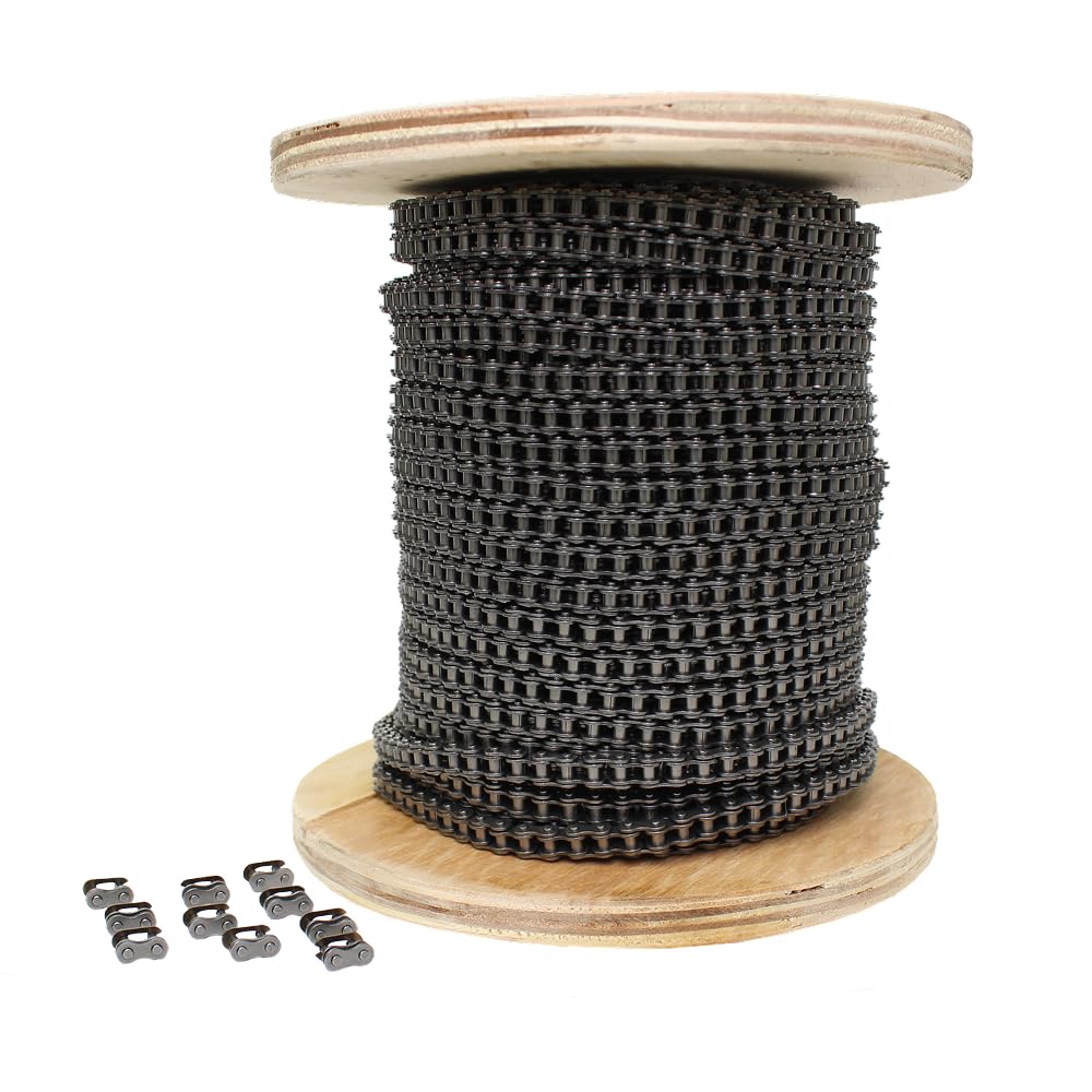 PGN #25 Carbon Steel Roller Chain - 100 Ft + 10 Free Links