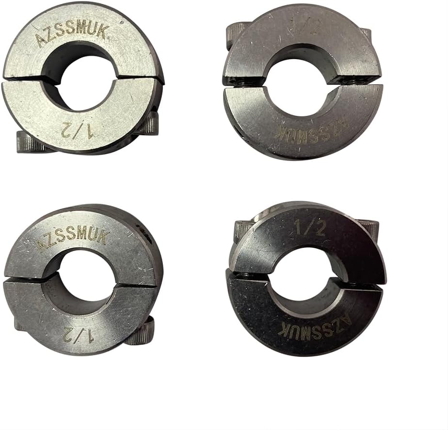 Bore 1/2'' Double Split Shaft Collar Stainless Steel Lock Collar Clamp Set Screw 4PCS (1/2'', 4)