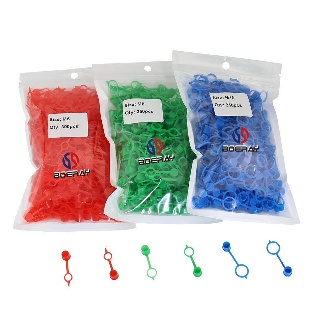 800Pcs M6/M8/M10 Grease Fitting Caps, Zerk Dust Covers with Keeper