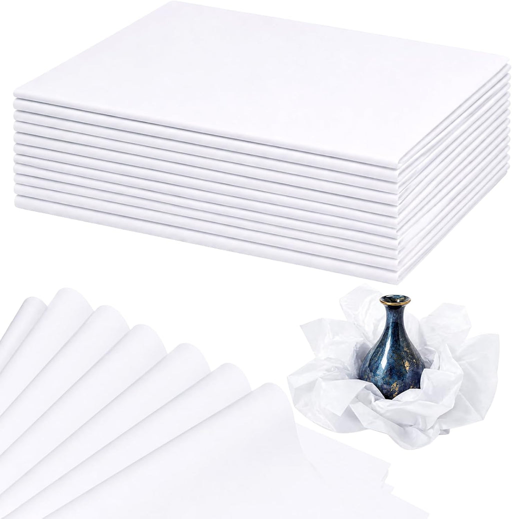 Acid Free Tissue Paper for Storage, 300 Sheets 24 x 33 in Bulk Large White Tissue Paper, Archival Packing Paper for