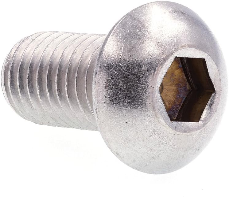 Prime-Line 9170332 Socket Cap Screws, Button Head, Hex (Allen) Drive, 1/2 in-13 X 1 in (5 Pack)
