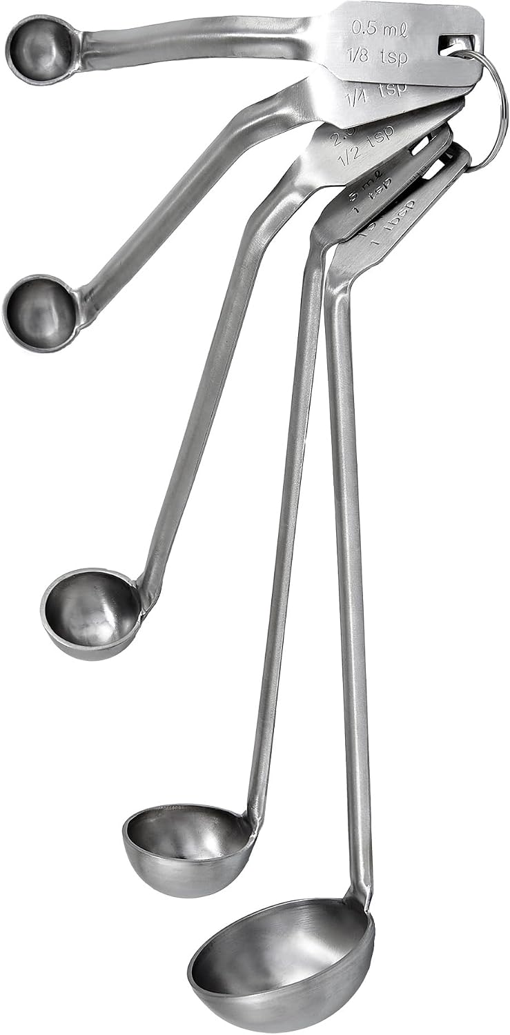 5 Piece Set Red 5-Piece Ladles | Dishwasher safe, 1 tbsp, Stainless steel, Restaurant service, Great for Soups