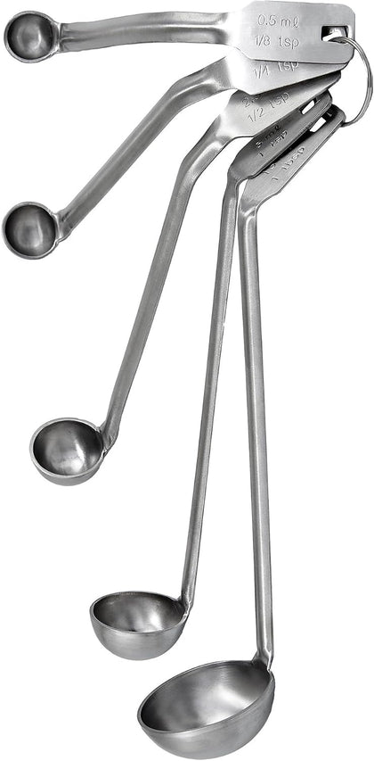 5 Piece Set Red 5-Piece Ladles | Dishwasher safe, 1 tbsp, Stainless steel, Restaurant service, Great for Soups