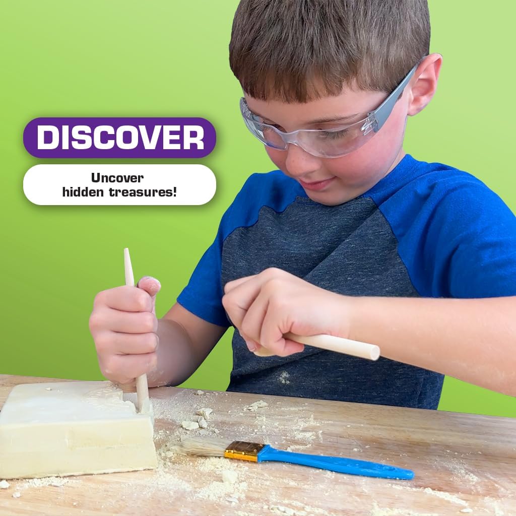 Gemstone Dig Kit for Kids with 10 Real Gemstones | Gem Digging Kit for Kids 8-12 STEM Science