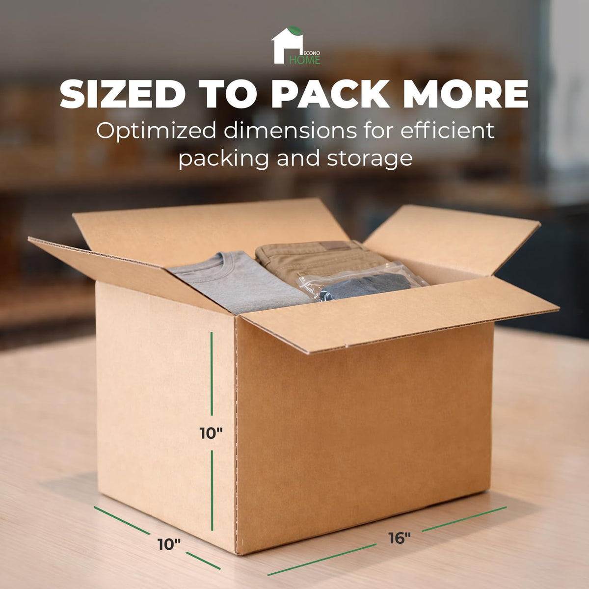 Corrugated Shipping Boxes - 16x10x10" Smedium Moving Boxes - Durable Cardboard - For Packing, Storage & Small