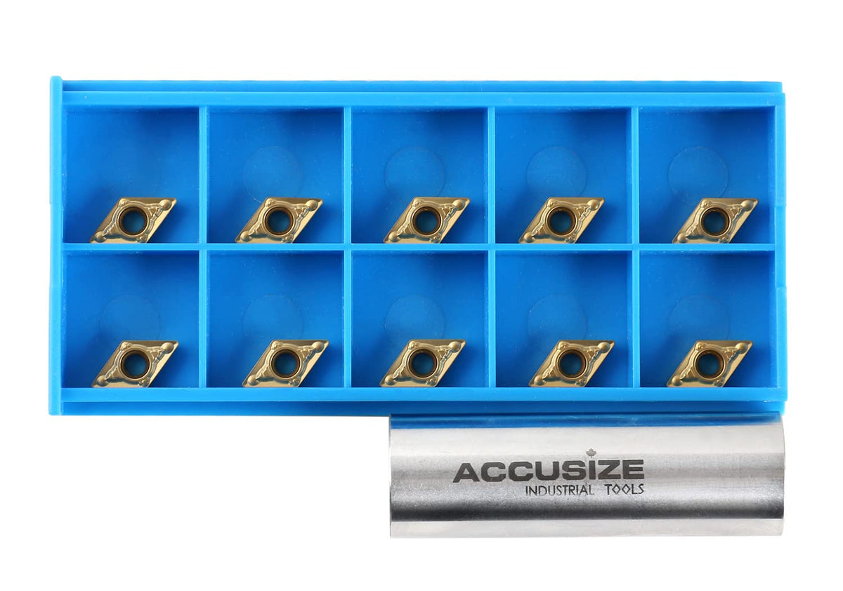 Accusize Industrial Tools Carbide Inserts, DCMT21.51, 2104-1010X10