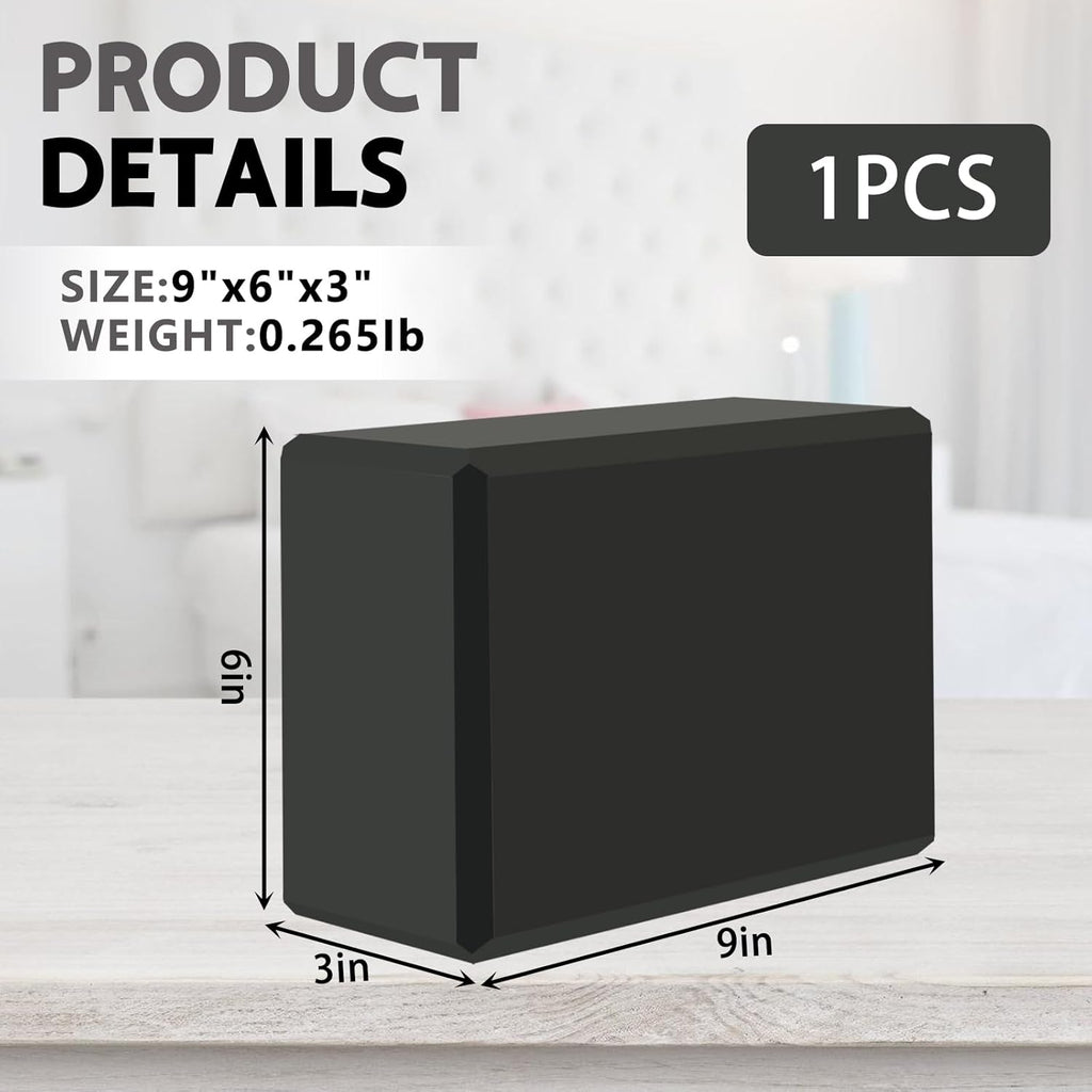 9"x6"x3" Yoga Blocks, Soft Non-Slip Surface Premium Foam Blocks, Supportive, Lightweight, Odor Resistant, Yoga