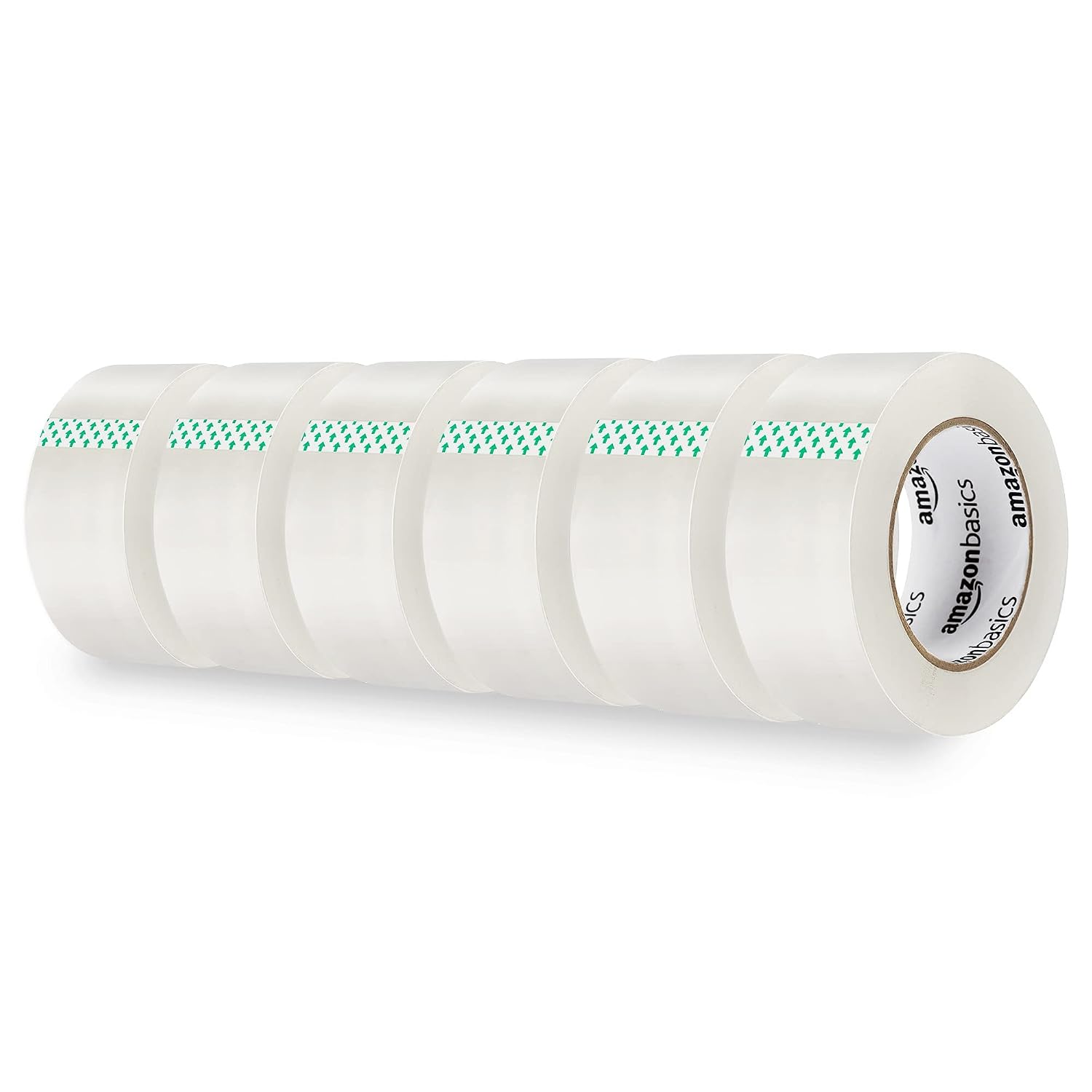 Strong Adhesive Packing Tape for Moving Boxes, Shipping and Sealing, Clear, 1.88" x 109 Yards, 6-Pack, Total 654 Yards