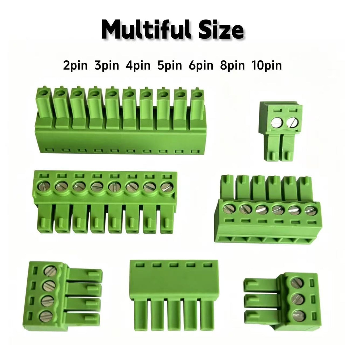 20Pcs 2 Pin 3.81mm Pitch Pluggable PCB Screw Terminal Block Plug Connector Phoenix Connector for 28-16AWG