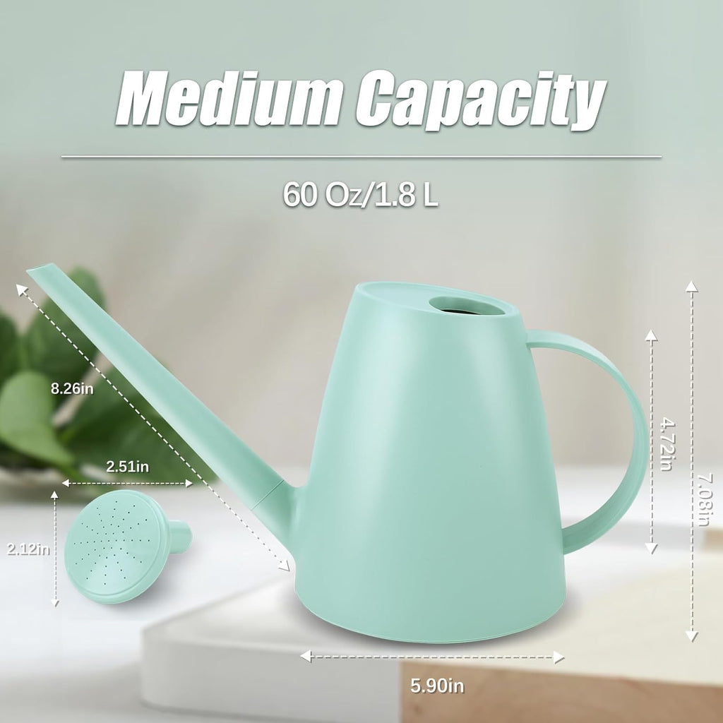 Watering Can for Indoor and Outdoor Plants - Long Spout Water Can for Garden, Flower, House Plants - 1.8L/1/2 Gallon