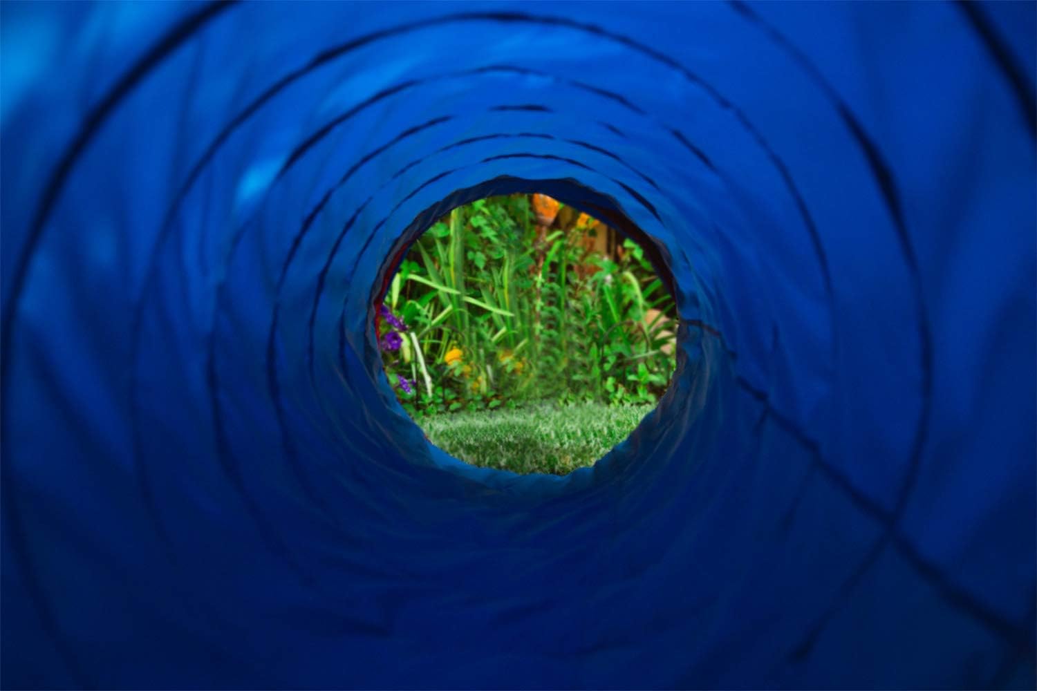 20513 Kids 9-Foot Institutional Crawl Play Tunnel, 9' x 22" Diameter, Blue/Red