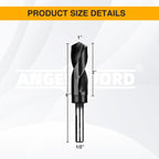 ANGELSWORD 1" Drill Bit for Metal,Hardened Metal, M35 Cobalt,TiAlN Coat