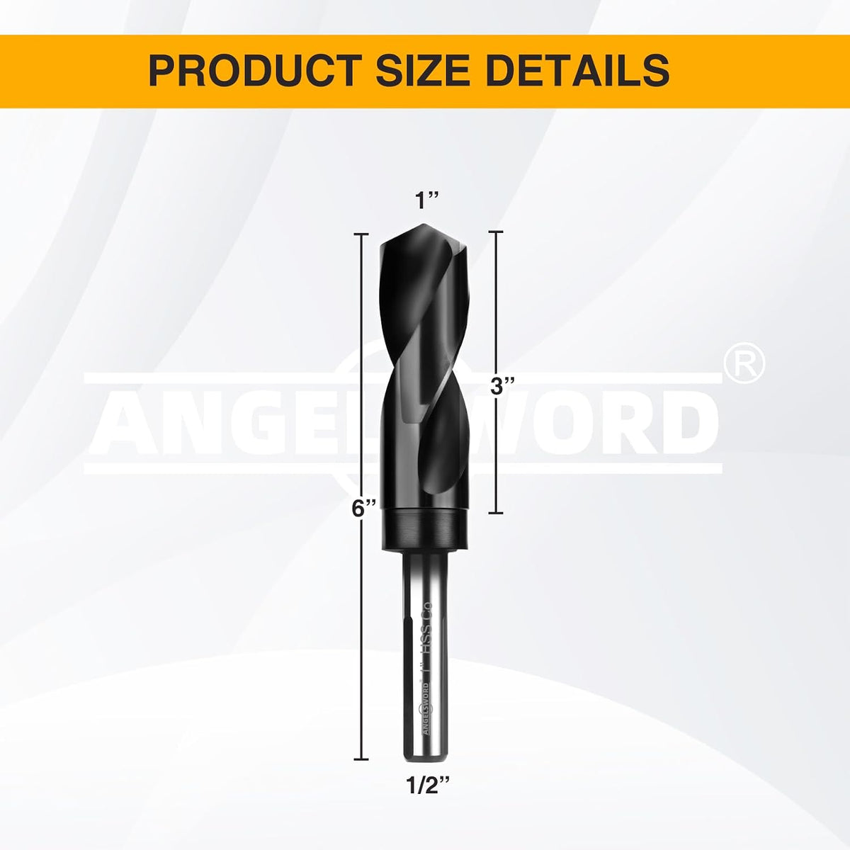ANGELSWORD 1" Drill Bit for Metal,Hardened Metal, M35 Cobalt,TiAlN Coat