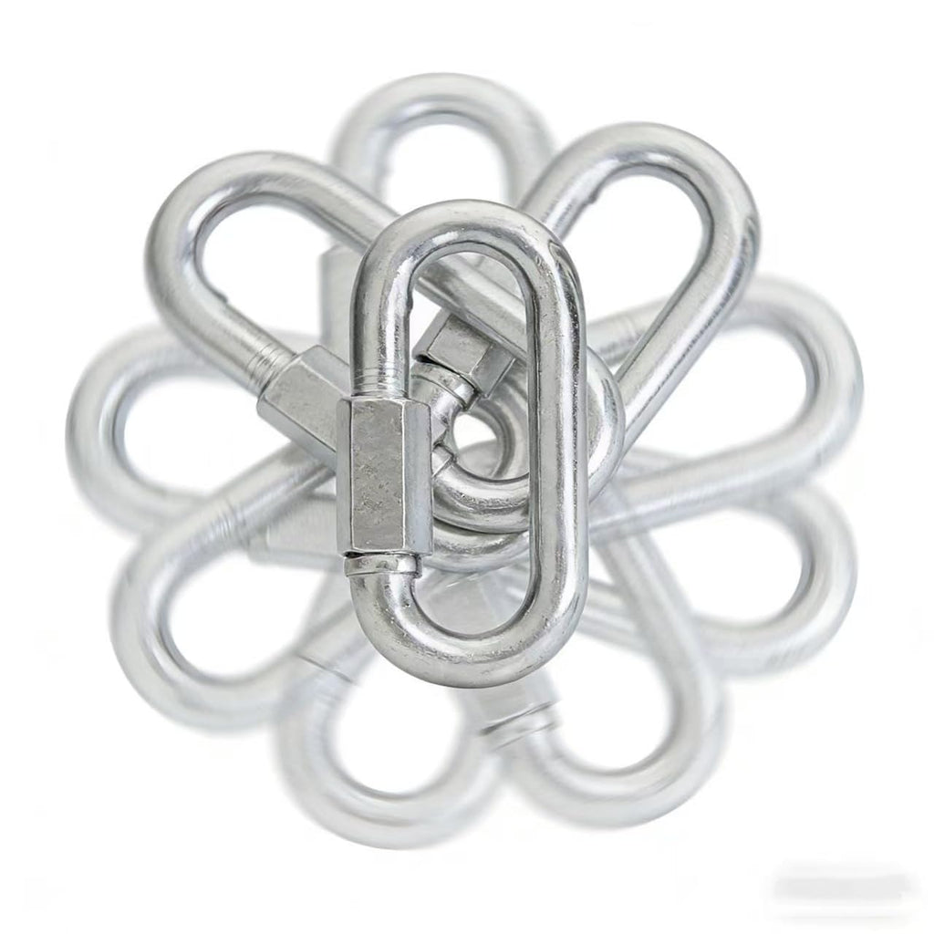 M5 Quick Links, 1.97 Inch Galvanized Steel Chain Connector, 650 LB, 10‑Pack